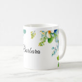 Barbara tekst versierd met lentebloemen koffiemok (Voorkant rechts)