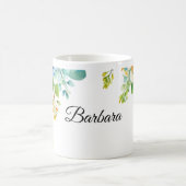 Barbara tekst versierd met lentebloemen koffiemok (Center)