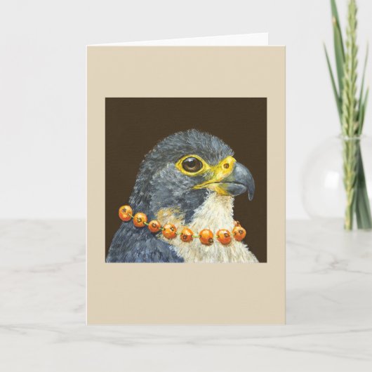 Barbara the peregrine falcon wenskaart kaart (Voorkant)
