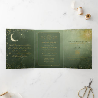 Barbara + Tim Trifold Wedding Invitation R12 Drieluik Uitnodiging