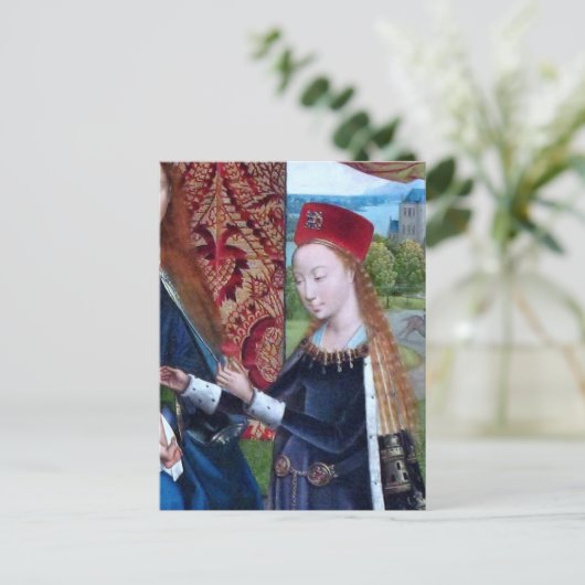 Barbara van Nicomedia (detail; M 070) Briefkaart (Staand voorkant)