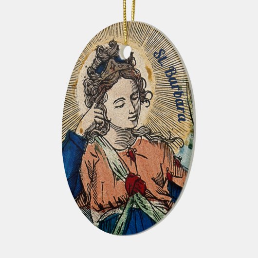 Barbara van Nicomedia (M 007) Keramisch Ornament (Links)