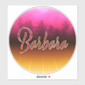 Barbara Vorname Name golden pink Aufkleber Sticker (Vel)
