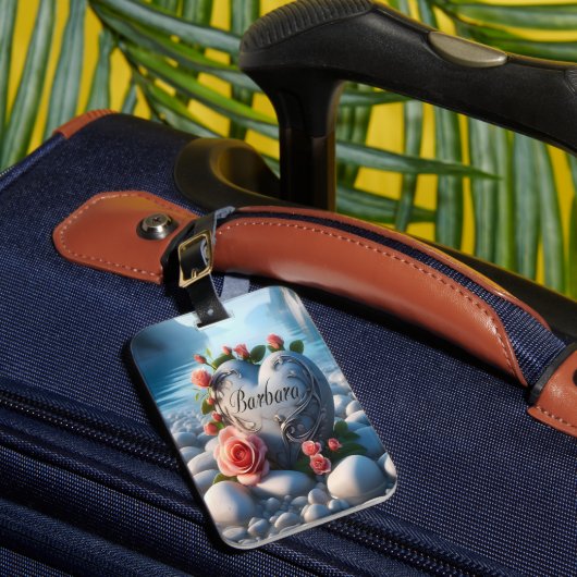 Barbara's hart bij het meer bagagelabel (Voorkant Insitu 1)