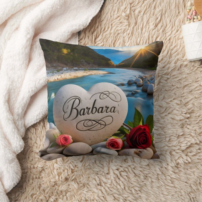 Barbara's River Heart Kussen (Deken)