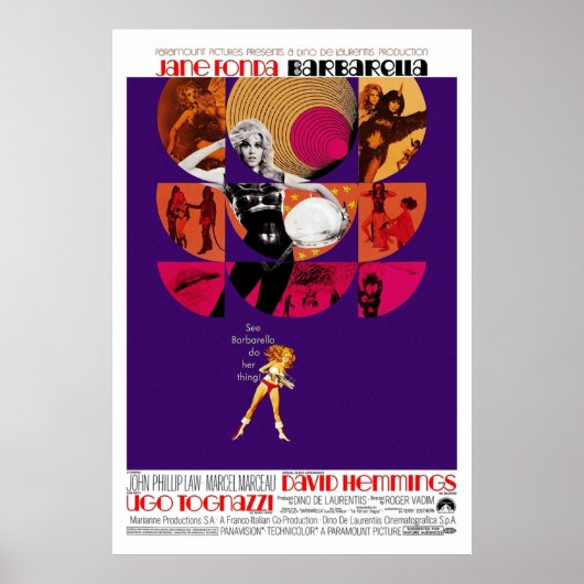 Barbarella 1968 poster (Voorkant)