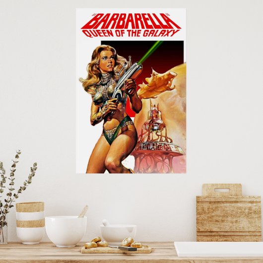 Barbarella Queen of the Galaxy Poster (Keuken)