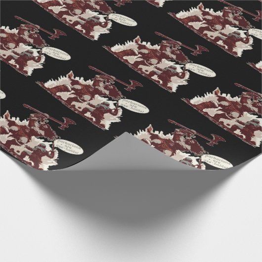 Barbaren zijn Axe-Holds Cadeaupapier (Hoek)