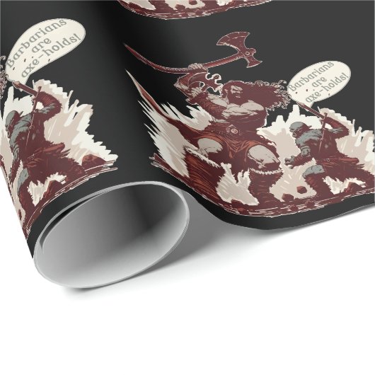 Barbaren zijn Axe-Holds Cadeaupapier (Rol Hoek)