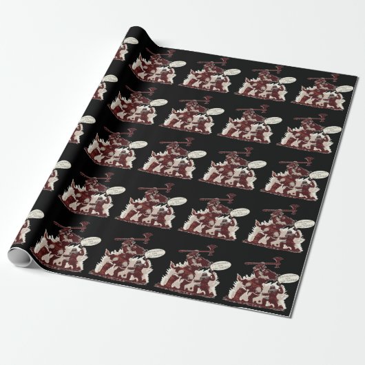 Barbaren zijn bijl-houders cadeaupapier (Uitgerold)