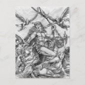 Barbarian Apocalypse Art 001 Briefkaart (Voorkant)