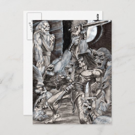 Barbarian Apocalypse Art 002 Briefkaart (Voorkant / Achterkant)