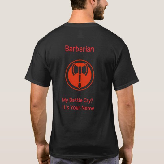Barbarian Battle Cry T-shirt (Achterkant)