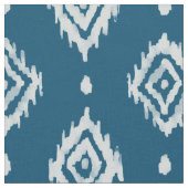 BARBARIAN Boho Ikat Diamond Blue Stof (Close Up)