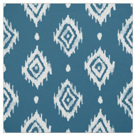 BARBARIAN Boho Ikat Diamond Blue Stof