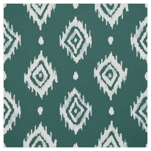 BARBARIAN Boho Ikat Diamond Evergreen Stof (Swatch)