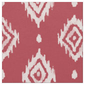 BARBARIAN Boho Ikat Diamond Red Stof (Close Up)