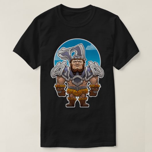 Barbarian Chicken Warrior Stylish Graphic T-shirt (Design voorkant)