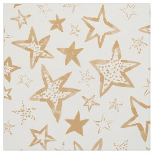 BARBARIAN Dansende Stars Gold Stof