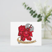 Barbarian Dice Design Aankondigingskaart (Staand voorkant)