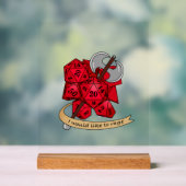 Barbarian Dice Design Acryl Bord (Neutraal)