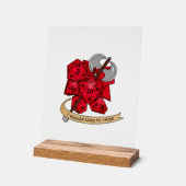 Barbarian Dice Design Acryl Bord (Hoek)