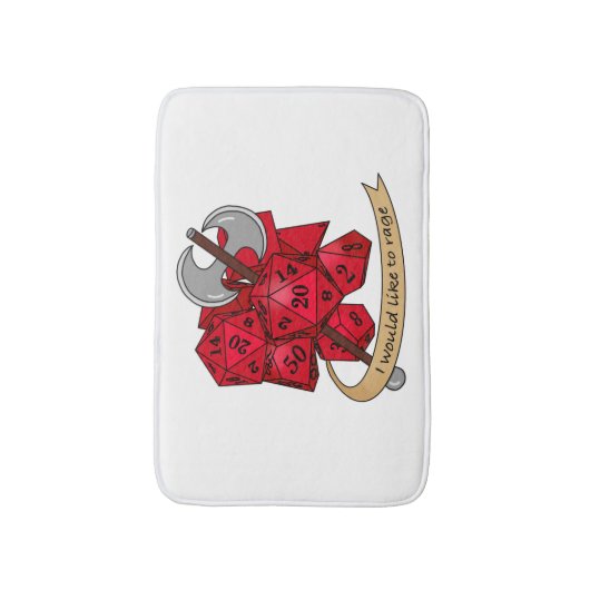 Barbarian Dice Design Badmat (Voorkant Verticaal)