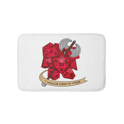 Barbarian Dice Design Badmat (Voorkant)