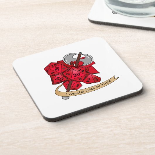 Barbarian Dice Design Bier Onderzetter (Linkerzijde)