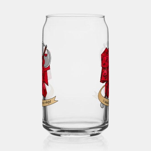 Barbarian Dice Design Blikvorm Glas (Rechts)