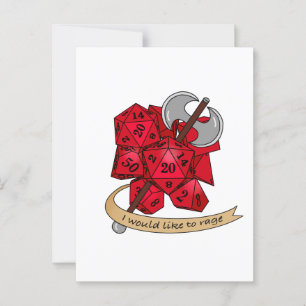 Barbarian Dice Design Briefkaart