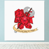 Barbarian Dice Design Canvas Afdruk (Insitu (Houten vloer))