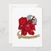 Barbarian Dice Design Feestdagenkaart (Voorkant / Achterkant)