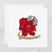 Barbarian Dice Design Feestdagenkaart (Voorkant / Achterkant)