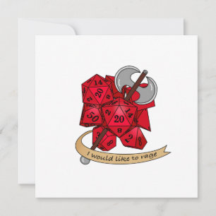 Barbarian Dice Design Feestdagenkaart