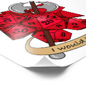 Barbarian Dice Design Foto Afdruk (Hoek)