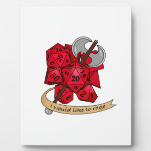 Barbarian Dice Design Fotoplaat