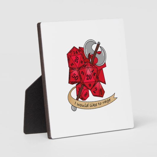 Barbarian Dice Design Fotoplaat (Voorkant)