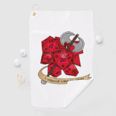 Barbarian Dice Design Golfhanddoek (Insitu)