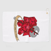 Barbarian Dice Design Golfhanddoek (Horizontaal)