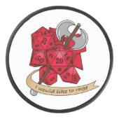 Barbarian Dice Design Hockey Puck (Voorkant)