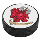 Barbarian Dice Design Hockey Puck (3/4)