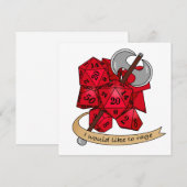 Barbarian Dice Design Kaart (Voorkant / Achterkant)