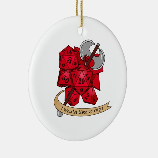 Barbarian Dice Design Keramisch Ornament (Rechts)