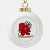 Barbarian Dice Design Keramische Bal Ornament (Voorkant)