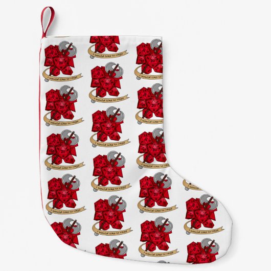 Barbarian Dice Design Kleine Kerstsok (Voorkant)