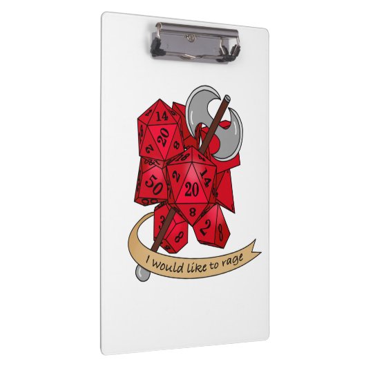 Barbarian Dice Design Klembord (Rechts)