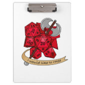 Barbarian Dice Design Klembord (Voorkant)