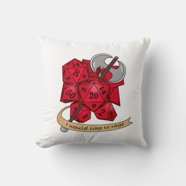 Barbarian Dice Design Kussen (Voorkant)
