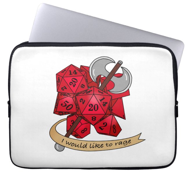 Barbarian Dice Design Laptop Sleeve (Voorkant)